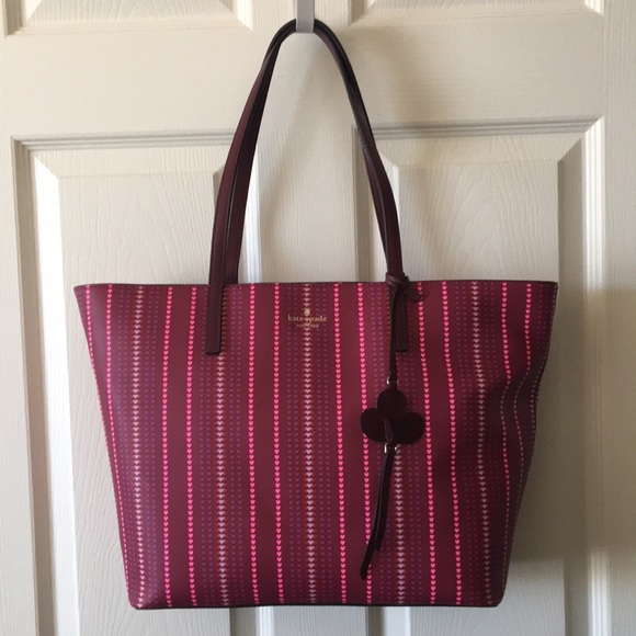Kate Spade Kelsey Heart Print Tote NWT - Picture 1 of 16